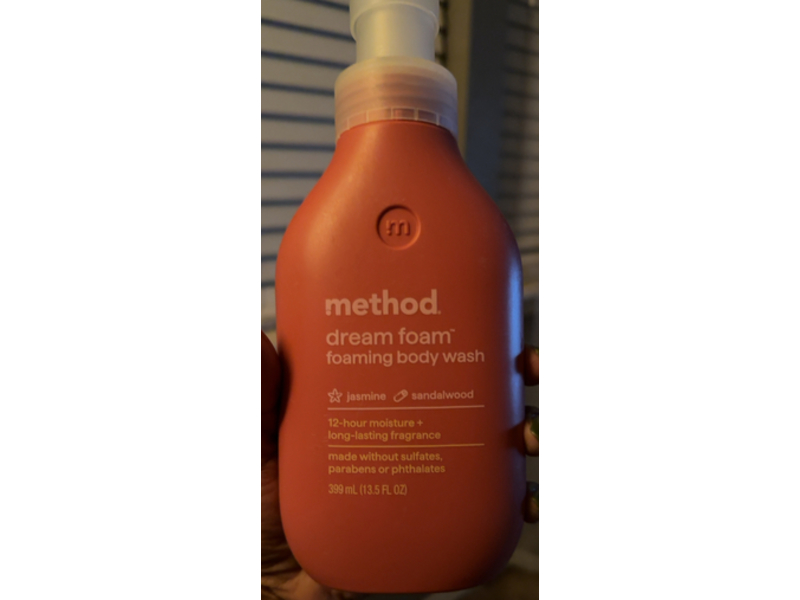 Method Dream Foaming Body Wash, Jasmine + Sandalwood, 13.5 fl oz/399 mL