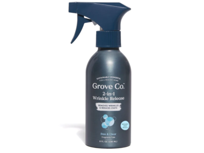 Grove Co 2-In-1 Wrinkle Release Refill, Free & Clear, 8 fl oz/236 mL