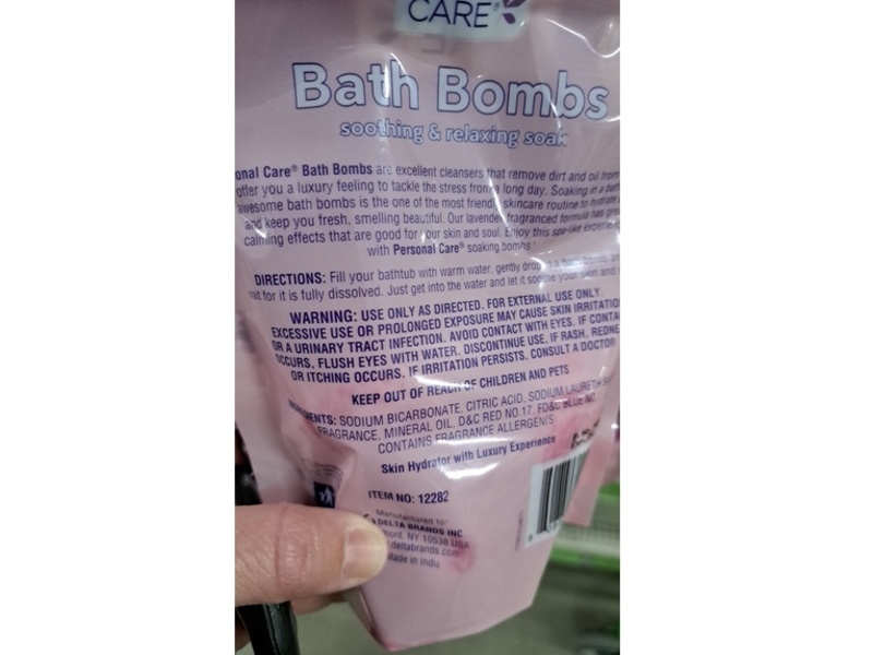 Personal Care Soothing & Relaxing Soak Bath Bombs, Lavender, 150 g, Count 3