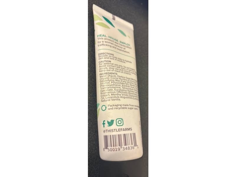 Thistle Farms Love Heals Body Lotion, Eucalyptus Mint, 2 fl oz/59 mL