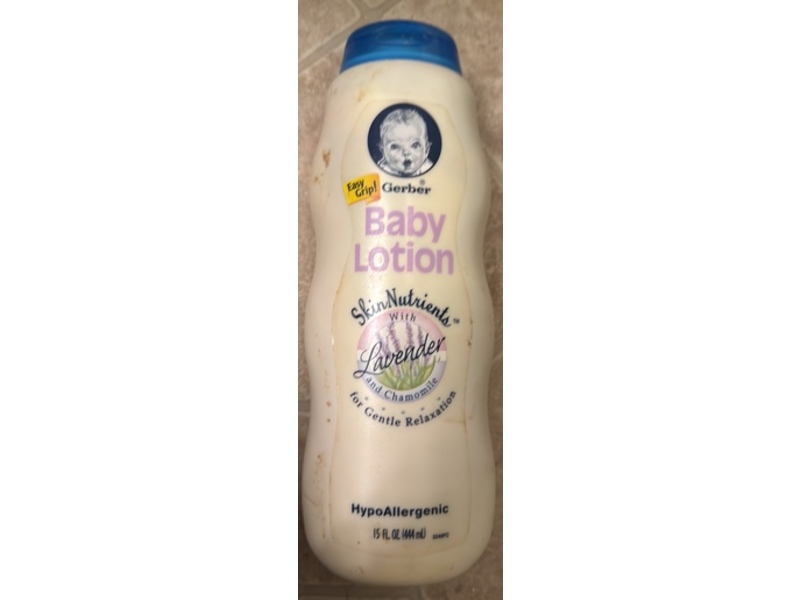 Gerber Baby Lotion, Lavender, 15 fl oz/444 mL