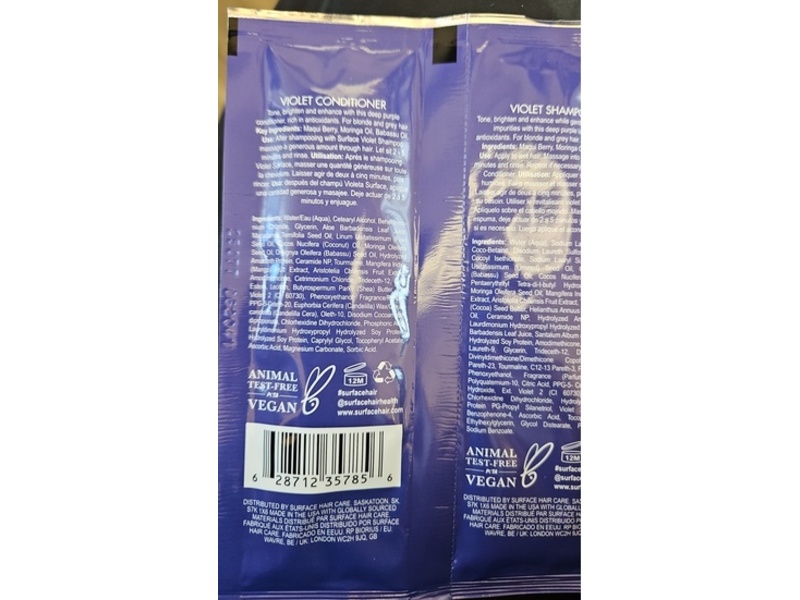 Surface Violet Shampoo & Conditioner Set, 0.5 fl oz/14 mL
