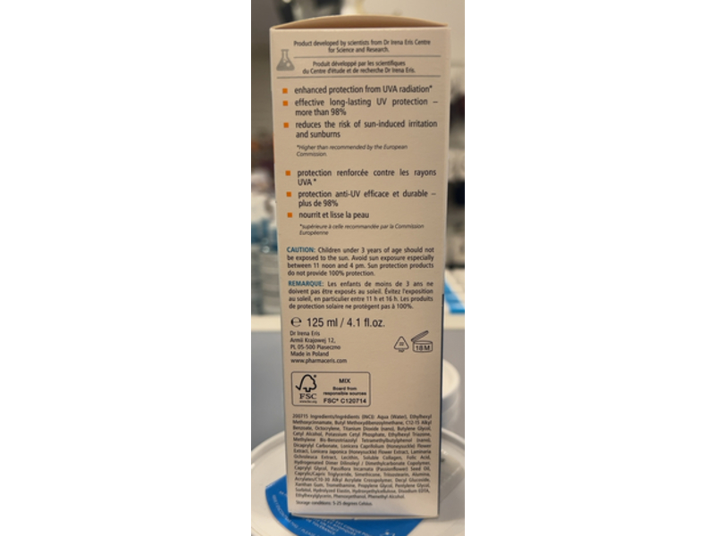 Pharmaceris Sun Protection Cream, SPF 50+, 4.1 fl oz/125 mL