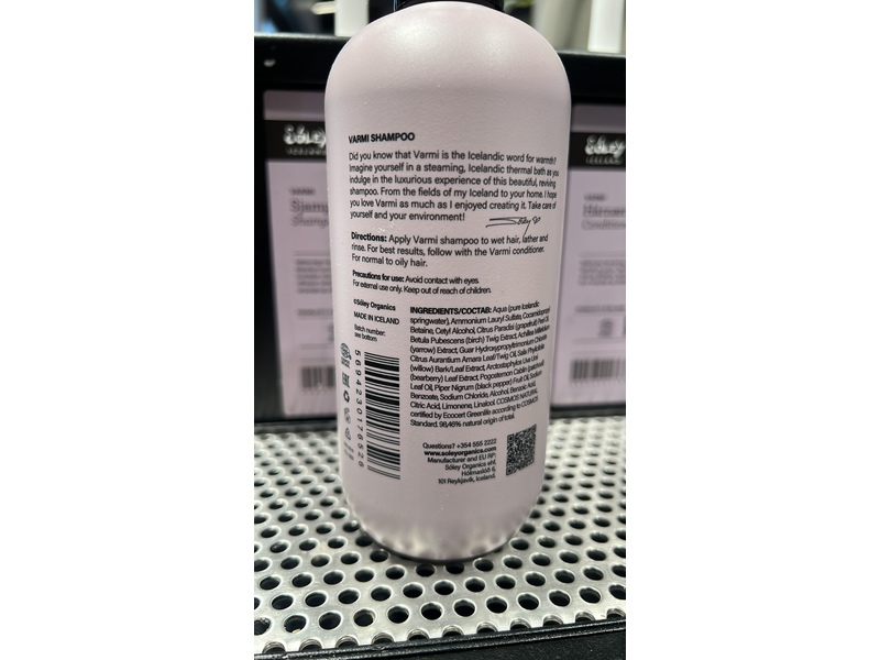 Soley Iceland Varmi Shampoo, 350 mL