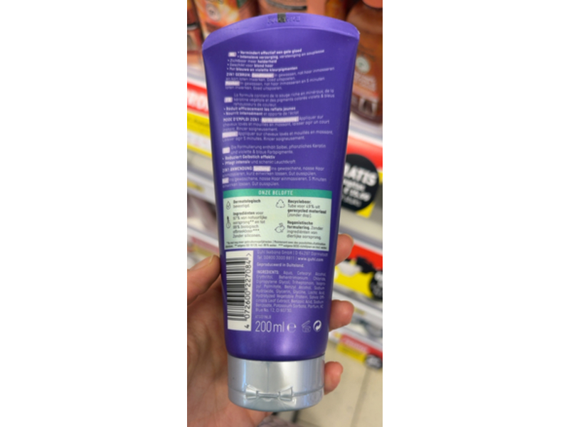 Guhl 2 in 1 Mask and Conditioner, Silver Shine & Care Anti-Yellow, 200 mL