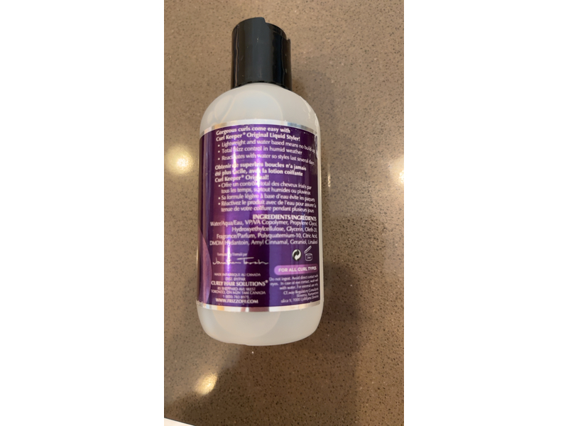 Curl Keeper Original Liquid Styler Frizz-Free Curls, 3.4 fl oz/100 mL