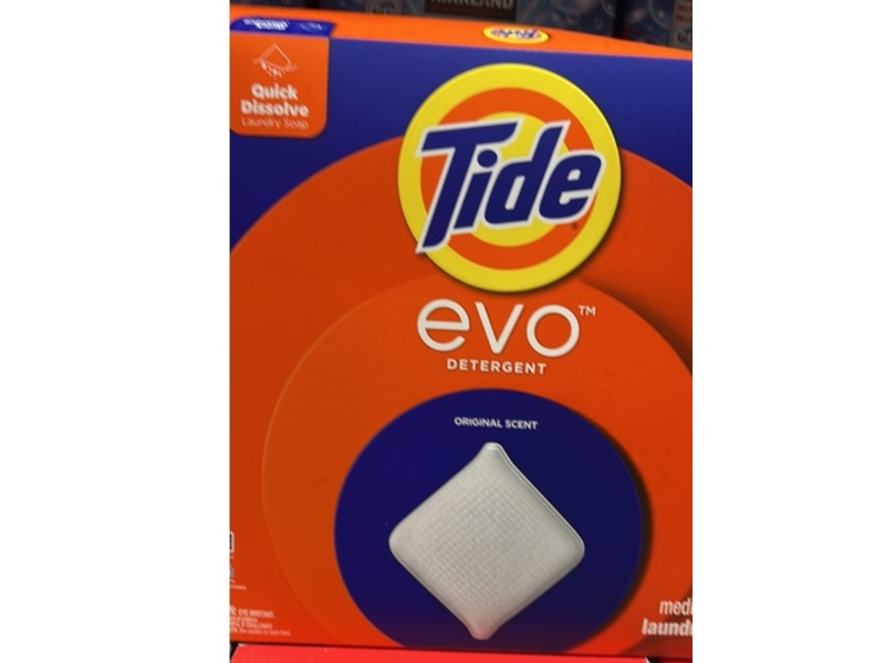 Tide Evo Detergent Tiles, Original Scent, 66 Loads, 66 Count