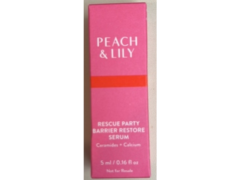 Peach & Lily Rescue Party Barrier Restore Serum, Ceramides + Calcium, 0.16 fl oz/5 mL