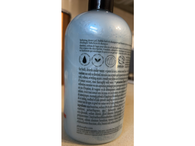 Philosophy Hydrating Shower Gel, Snow Angel, 16 fl oz/480 mL