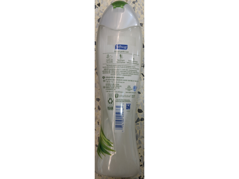 Softsoap Coconut Gentle Wash, Hypoallergenic, Coconut Oil & Lemongrass, 15 fl oz/443 mL