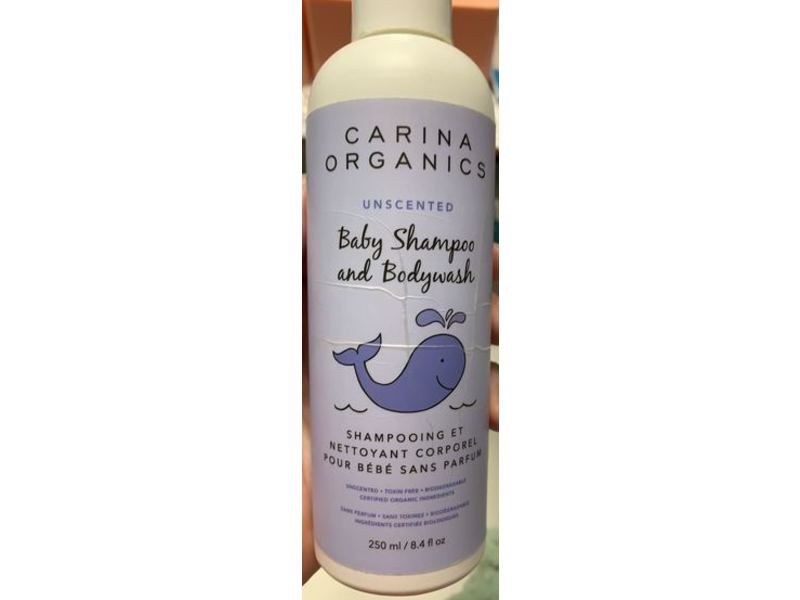 Carina Organics Baby Shampoo & Bodywash, Unscented, 8.4 fl oz/250 mL