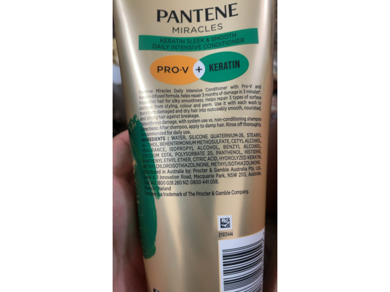Pantene Keratin Sleek & Smooth Daily Intensive Conditioner, 350 mL
