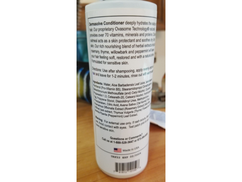 Derma Solve Conditioner, 8 oz/240 mL