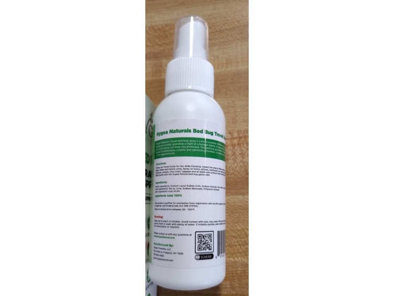 Hygea Natural Bed Bug Travel Spray, 3 fl oz