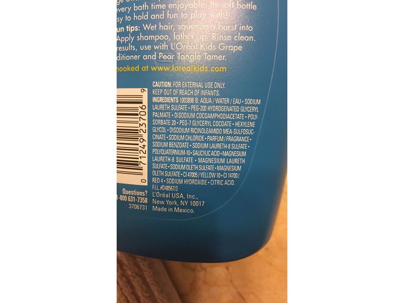 L'Oreal Paris Kids Extra Gentle 2-In-1 Swim & Sport Shampoo, Sunny Orange, 9 fl oz/265 m