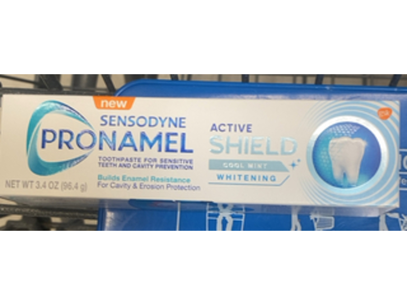 Sensodyne Pronamel Active Shield Whitening Toothpaste, Cool Mint, 3.4 oz/96.4 g, Pack Of 3
