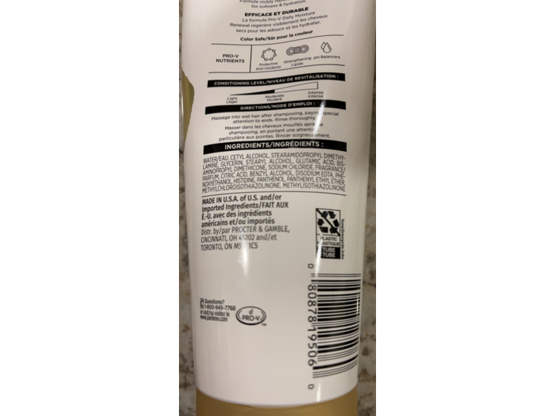 Pantene Pro-V Daily Moisture Renewal Conditioner, 9 fl oz/269 mL