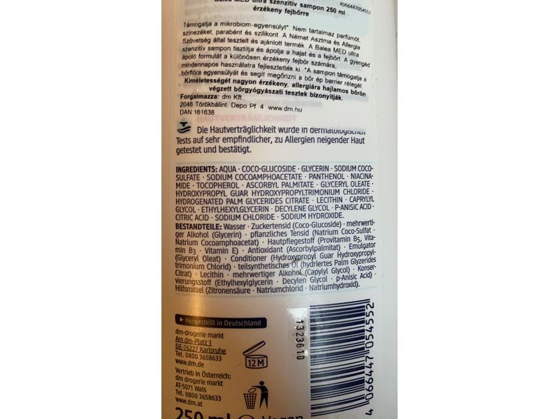 Balea Med Ultra Sensitive Shampoo, 250 mL, Pack Of 3