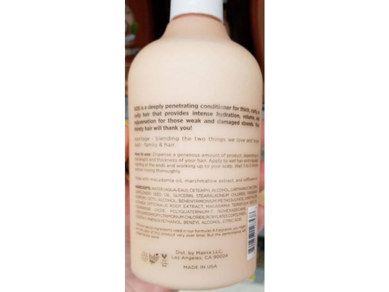 Hairitage By Mindy Mcknight S.o.s. Deep Moisture + Restore Conditioner, 13 fl oz/384 mL
