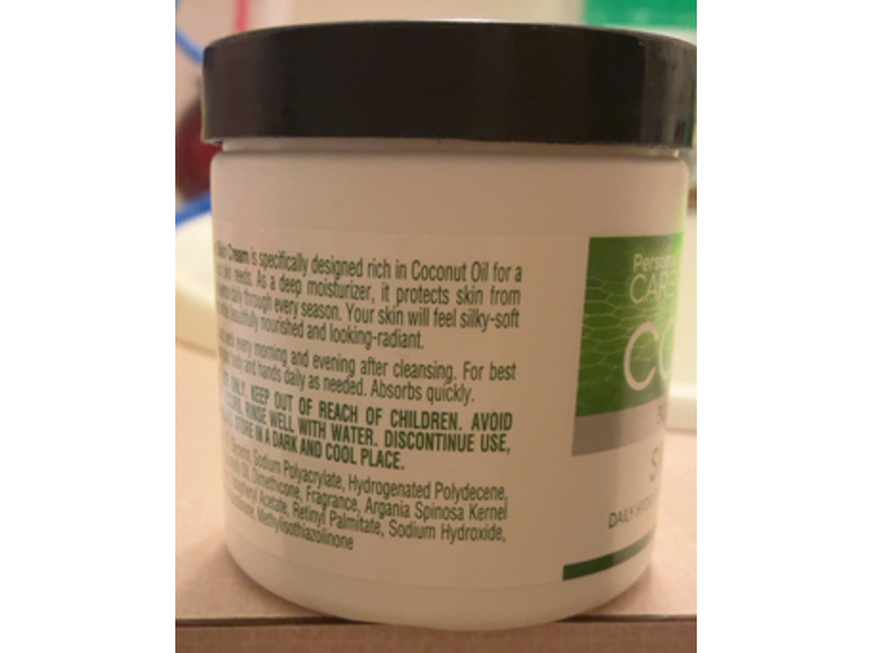 Personal Care Deep Moisturizing Skin Cream, Coconut, 6 oz/170 g