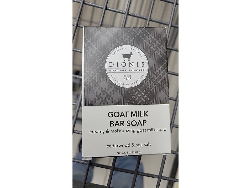 Dionis Goat Milk Bar Soap, Cedarwood & Sea Salt, 6 oz/170 g