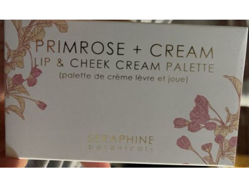 Seraphine Botanicals Lip & Cheek Cream Palette, Primrose + Cream, 0.42 oz/12 g