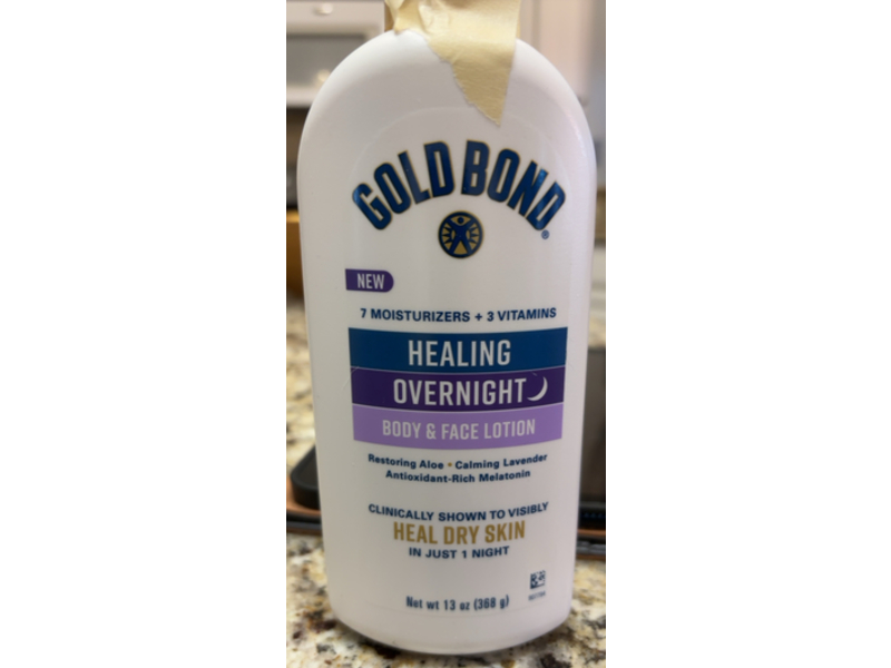 Gold Bond Healing Overnight Body & Face Lotion, 13 oz/368 g