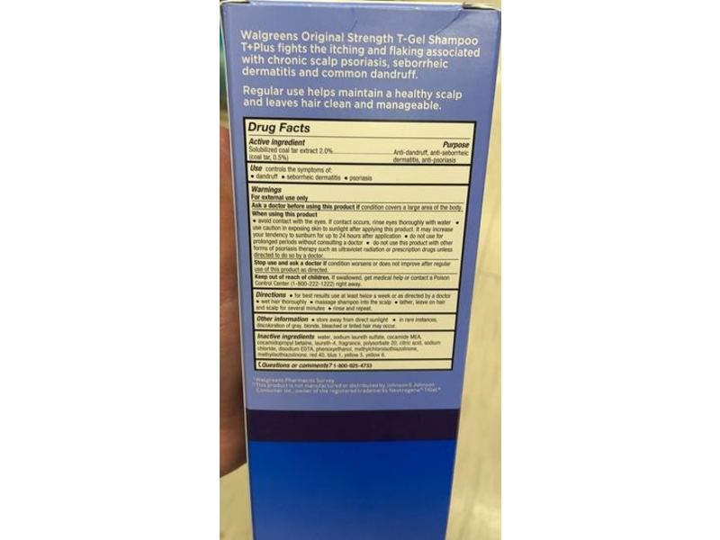 Walgreens T-Gel Shampoo T+Plus Original Strength, 16.0 fl oz