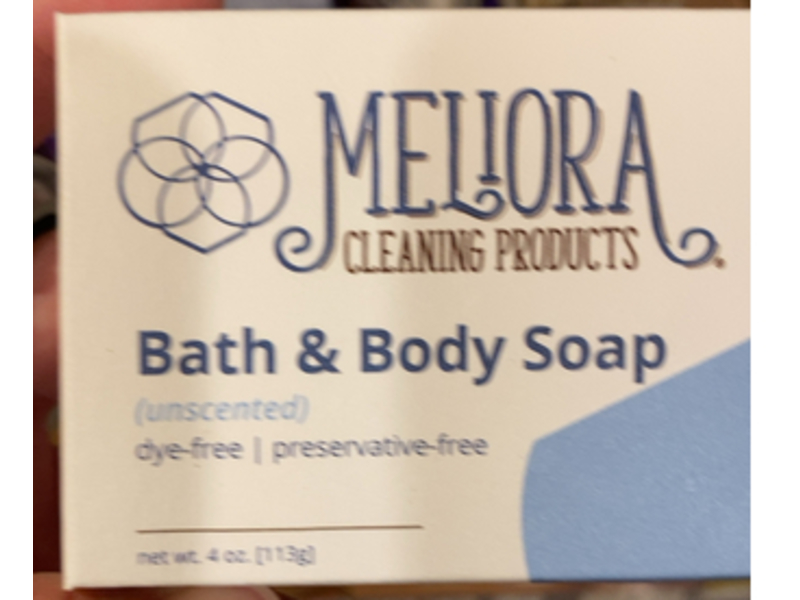 Meliora Cleaning Products Bath & Body Soap Bar, 4 oz/113 g