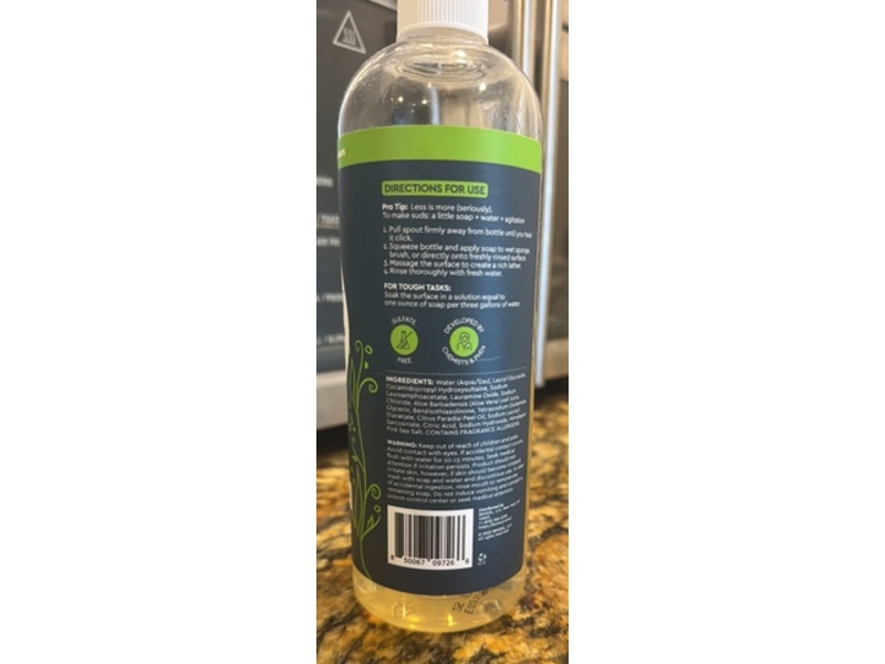 Puracy Dish Soap, Fresh Citrus, 16 fl oz/473 mL