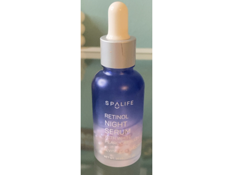 SpaLife Retinol Night Serum with White Pearl Capsules, 1 fl oz/30 mL
