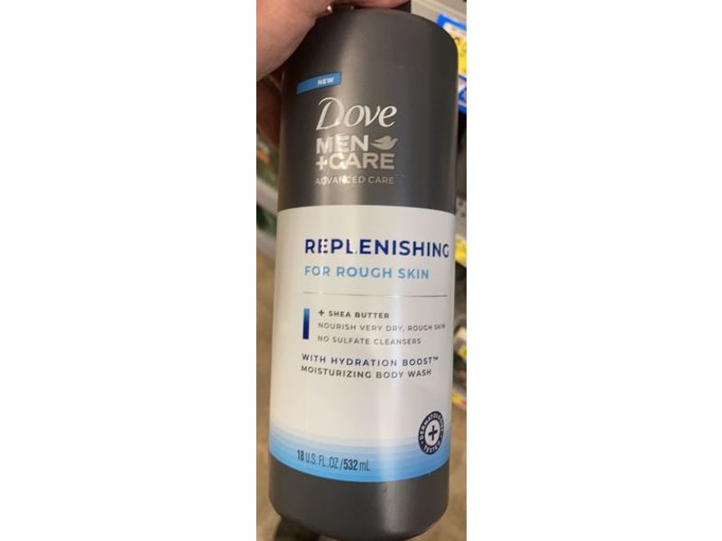 Dove Men+Care Replenishing Body Wash For Rough Skin, 18 fl oz/532 ml