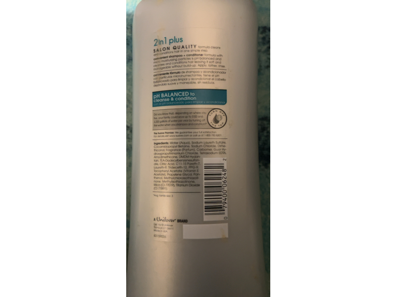 Suave 2 In 1 Plus Shampoo & Conditioner, 32 fl oz/946 mL