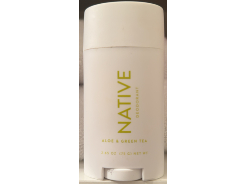 Native Deodorant, Aloe & Green Tea, 2.65 oz/75 g