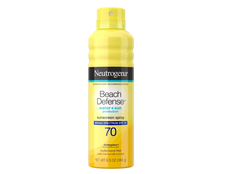 Neutrogena Beach Defense Water And Sun Protection Sunscreen Spray, SPF 70, 6.5 oz/184 g