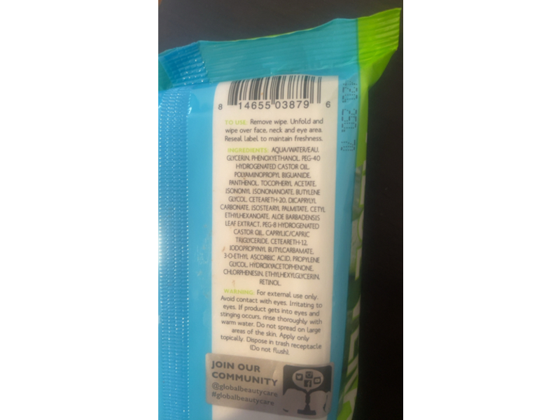 The Spathecary Nourishing Aloe Vera Facial Cleansing Wipes, Vitamin A, C & E, 25 Count