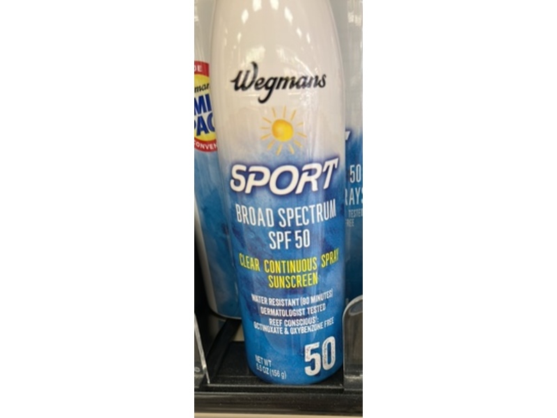 Wegmans Sport Sunscreen, SPF 50, 5.5 oz/156 g
