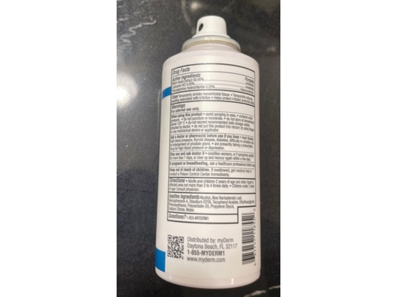 Myderm Medical Numbing Spray, True Maximum Strength, 4.5 oz/127 g, Pack Of 3