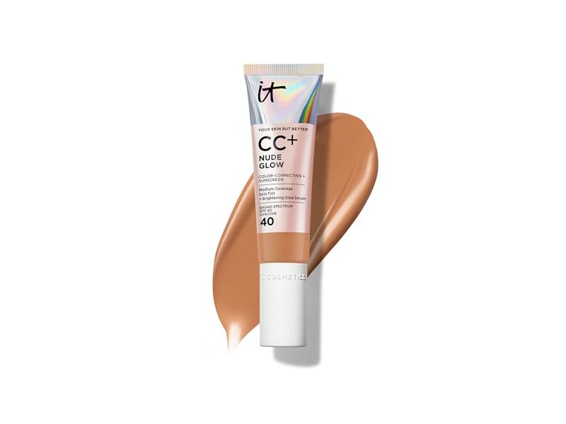 It Cosmetics CC+ Nude Glow Color Correcting Medium Coverage Skin Tint, SPF 40, Neutral Rich, 1.08 fl oz