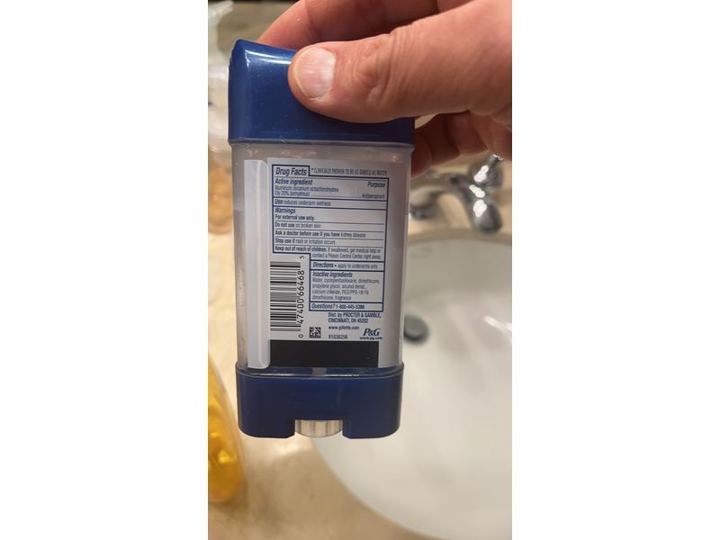 Gillette Ultimate Protection Non-Irritant Cool Wave Antiperspirants deodorant, 3.8 oz/107 g