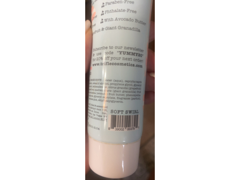 Trifle Cosmetics Overnight Hydrating Face Mask, Soft Swirl, 3.8 oz/100 g