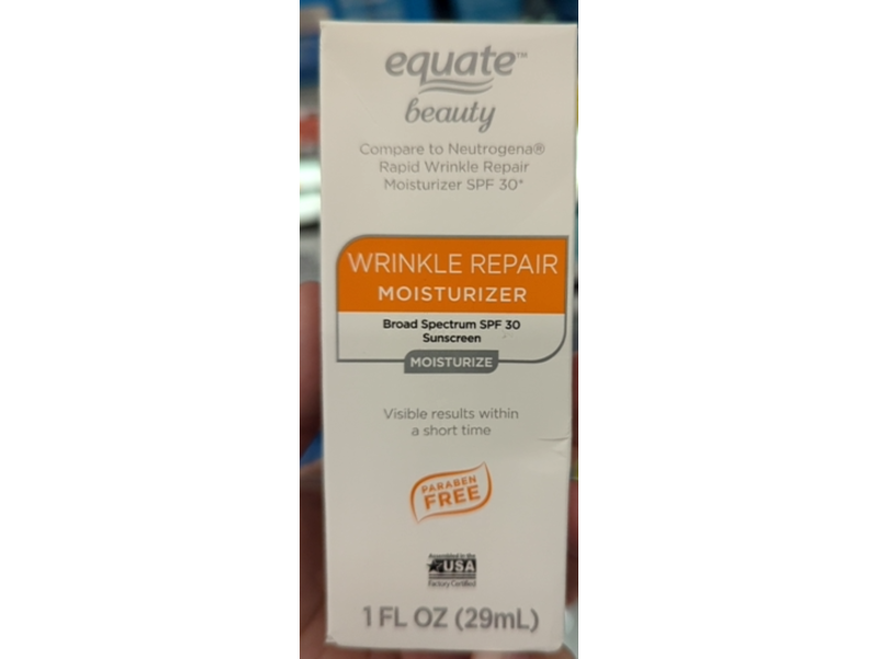 Equate Beauty Wrinkle Repair Moisturizer, SPF 30, 1 fl oz/29 mL