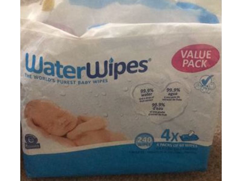 Waterwipes Baby Wipes, 240 Count, Pack Of 4