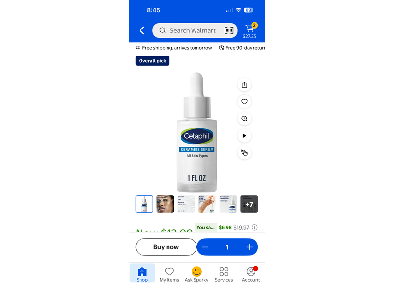 Cetaphil Ceramide Serum, 1 fl oz/30 mL