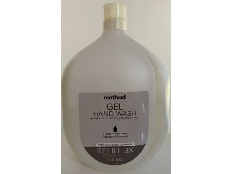 Method Gel Hand Wash, Violet + Lavender, 34 fl oz/1 L, Pack Of 4