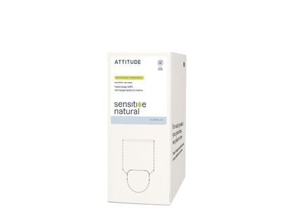 Attitude Sensitive Natural Hand Soap Refill, Unscented, 67.6 fl oz/2 L