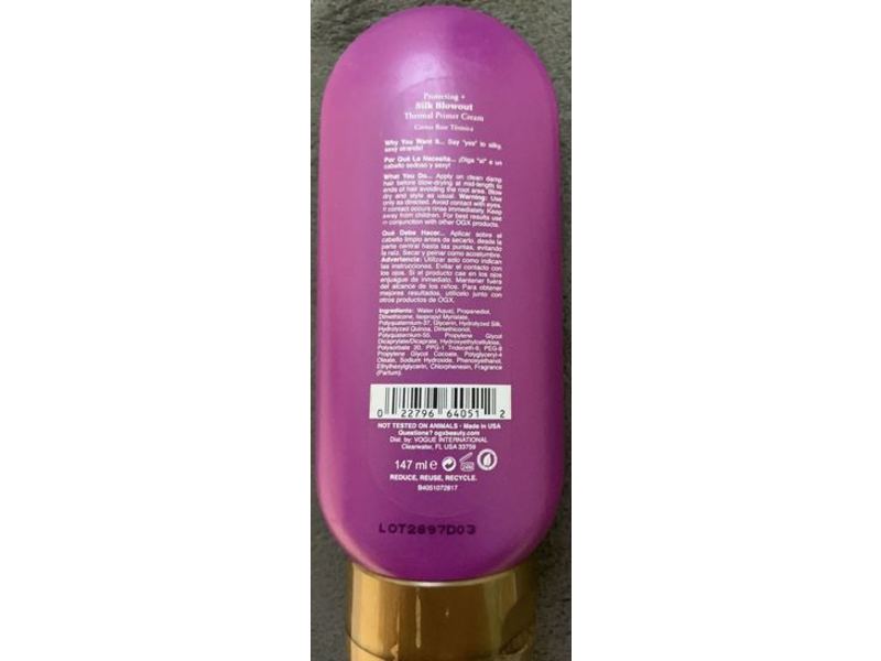 OGX Protecting + Silk Blowout Thermal Primer Cream, 5 fl oz/147 mL