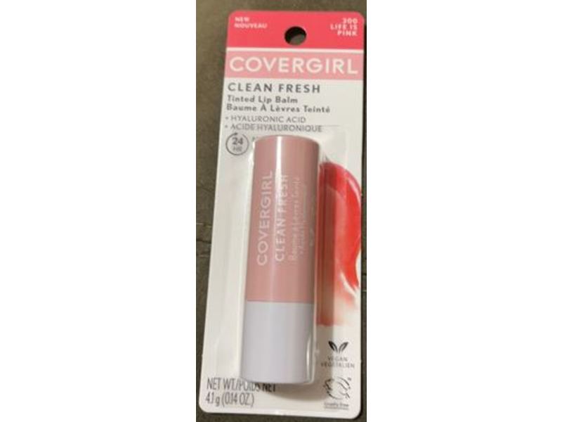 Covergirl Clean Fresh Tinted Lip Balm, 300 Life Is Pink, 0.14 oz/4.1 g