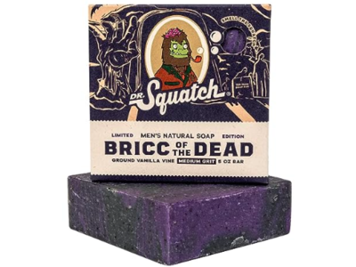 Dr. Squatch Men's Natural Soap, Bricc Of The Dead, Medium Grit, 5 oz