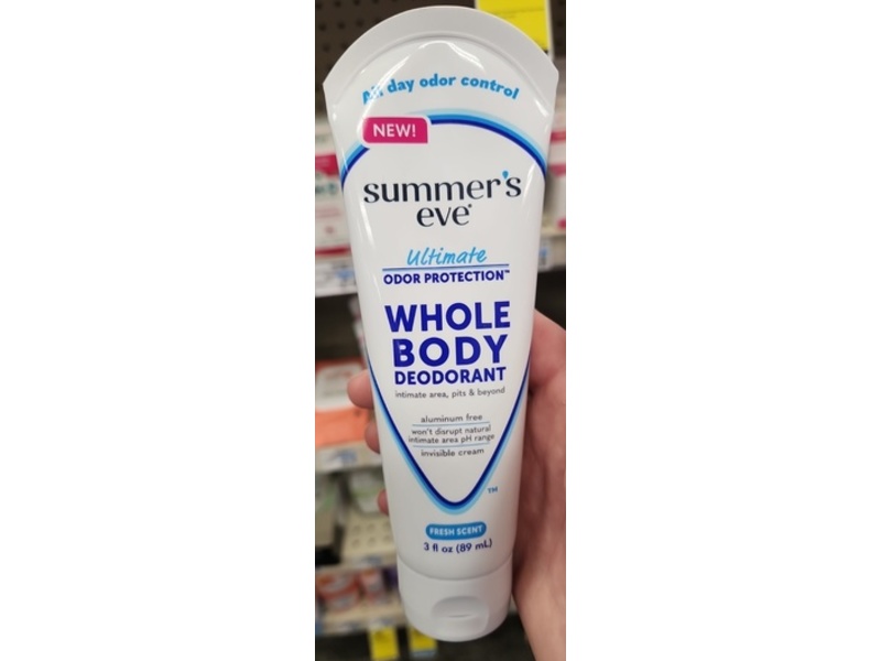 Summer's Eve Ultimate Odor Protection Deodorant, Fresh Scent, 3 fl oz/89 mL